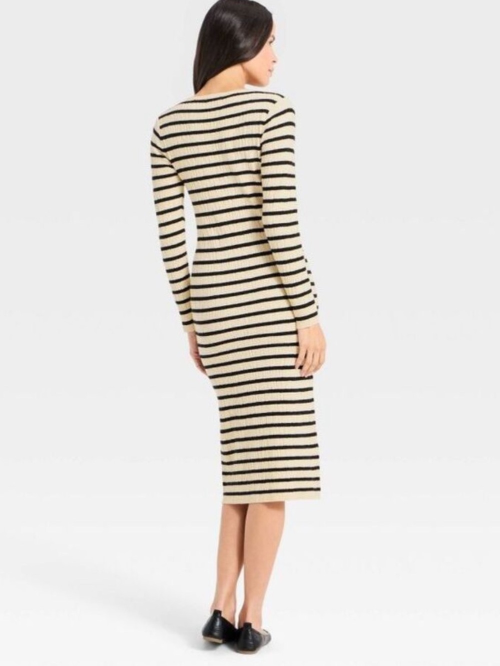 NWT Universal Threat Size M Striped Knit Midi Dress. Stretchy soft sweater-like
